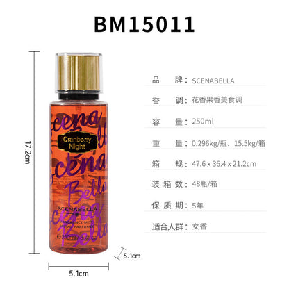 跨境女士身体喷雾香水 女士香水香体喷雾身体香氛body mist250ml