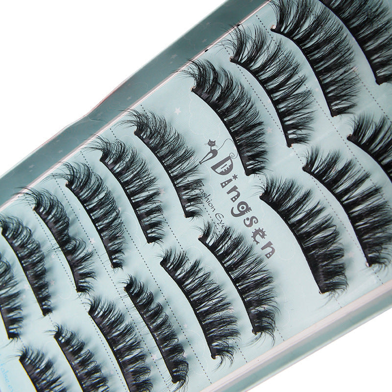 DINGSEN false eyelashes factory 10 pairs of 3D three-dimensional multi-layer eyelashes natural thick curled eyelashes