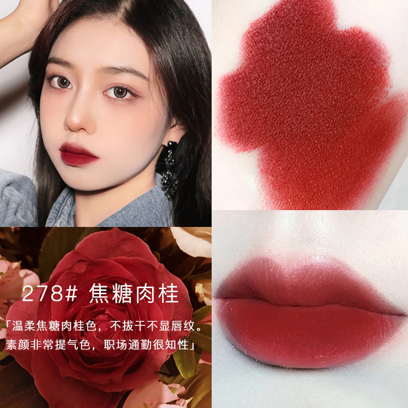 NOVO5403 Luxury Temptation Velvet Lipstick Cream Texture Whitening Matte Fog Non-drying Not Easy to Stick to Cup