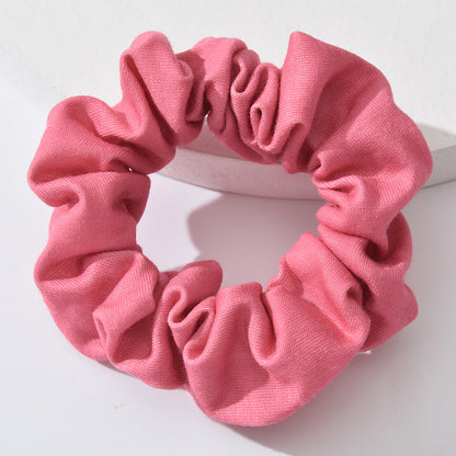 Cross-border French-style fat intestine hair ring head flower simple hair tied ponytail knitted mesh large intestine hair ring headdress female