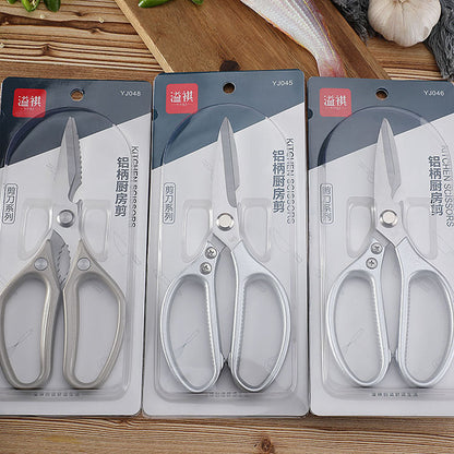 Hot sale stainless steel kitchen scissors multifunctional barbecue food chicken bone scissors Japanese style strong aluminum handle scissors SK5 scissors