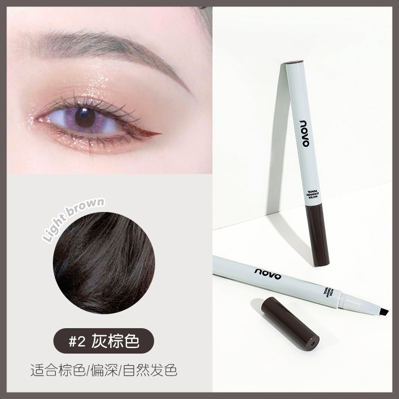 NOVO detailed sketch liquid eyebrow pencil is waterproof and sweat-proof, not easy to remove makeup, each eyebrow is clearly visible and lasting color-developing water eyebrow pencil