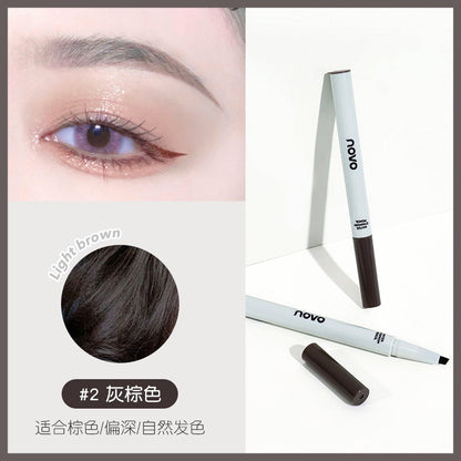 NOVO Delicate Sketch Liquid Eyebrow Pencil ធន់នឹងទឹក ធន់នឹងញើស មិនងាយលុប make up ចេញឬសច្បាស់ ពណ៌ជាប់បានយូរ ខ្មៅដៃគូសចិញ្ចើមទឹក 