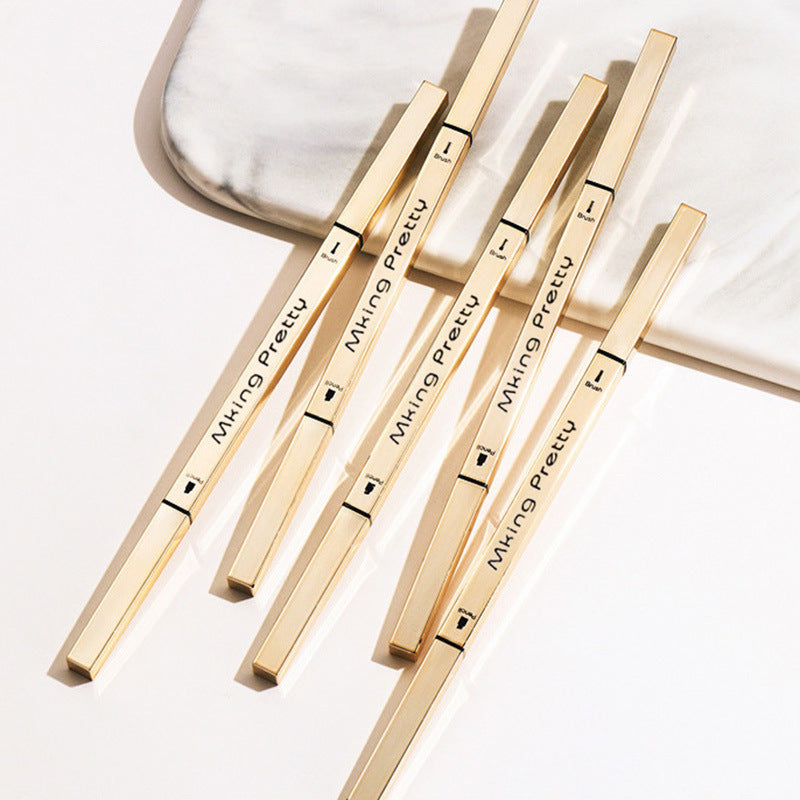 Douyin same style small gold bar small gold chopstick eyebrow pencil beginner eyebrow drawing triangle very fine double head waterproof and sweat-proof no smudge 