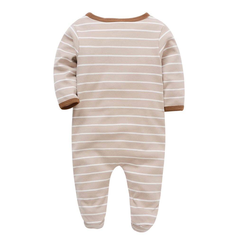 Newborn baby clothes 3-piece set autumn cartoon infant onesie cute long-sleeved crawling clothes baby clothes