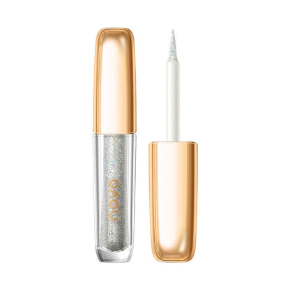 NOVO Crystal Sparkling Eyeshadow Pearlescent Silkworm Sequins Glitter Waterproof One Drop Tear Sparkling Monochrome Eyeshadow 