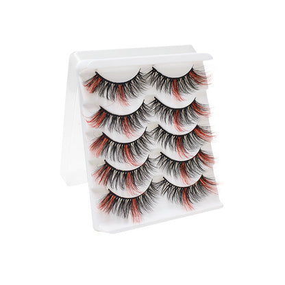 DINGSEN cross-border source factory 5 pairs of 5D color false eyelashes set three-dimensional curling versatile mixed eyelashes