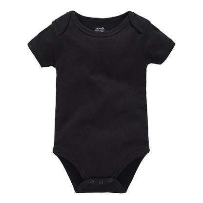 Bodysuit, plain cotton short-sleeved children's clothes, baby A-type boys and girls solid color triangle romper 