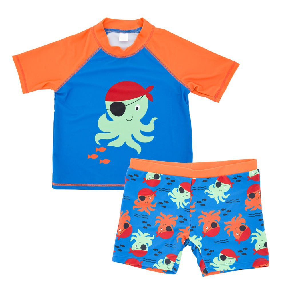 Boys swimsuit cartoon sun protection medium and large baby boy cute hot spring foreign trade children one-piece swimsuit manufacturers wholesale