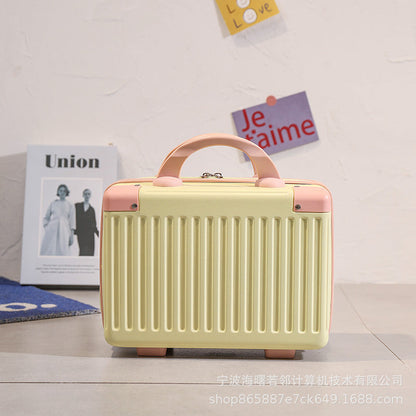 14 inch luggage cosmetic bag suitcase female bridesmaid gift small lightweight travel document mini storage box 