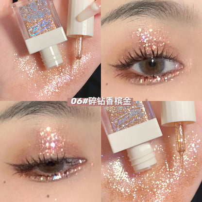 Gegebear Gege Bear Liquid Eyeshadow Pearlescent Sequins Glitter Silkworm Eyeshadow Brighten a Drop of Tear Makeup Wholesale