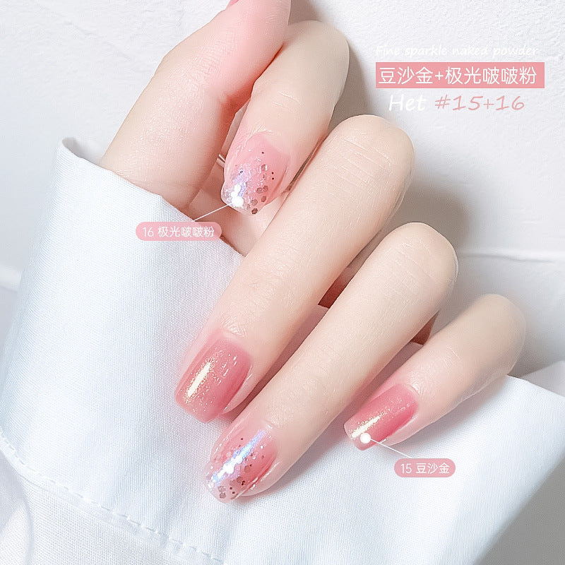 Water-based nail polish, no baking, quick drying, long-lasting, non-peelable, bell autumn and winter transparent nude jelly nail polish for nail salon