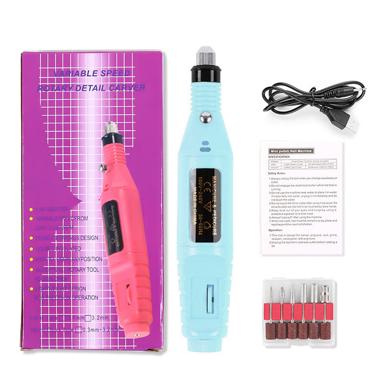 ប៉ូលាក្រចក mini electric nail polishing machine