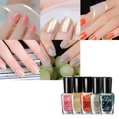 Yu Linna cross-border wholesale factory direct sales can not be peeled off a piece of toe nail polish set without baking