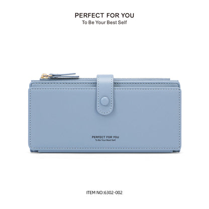 Perfect For You New Women's Wallet Fashion Korean Style Long Large Capacity Zipper Wallet Clutch 