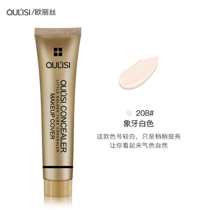 Olis small gold tube concealer to cover acne marks freckles tattoos red blood dark circles freckles liquid foundation cream for women