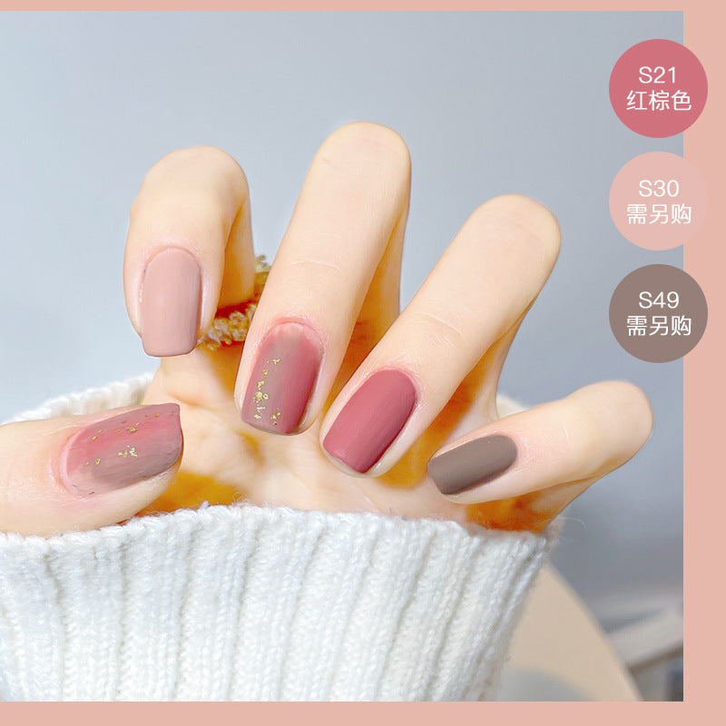 2023 new nail polish spring and summer color water-based matte nail polish cannot be peeled off and dried naturally, suitable for pregnant women