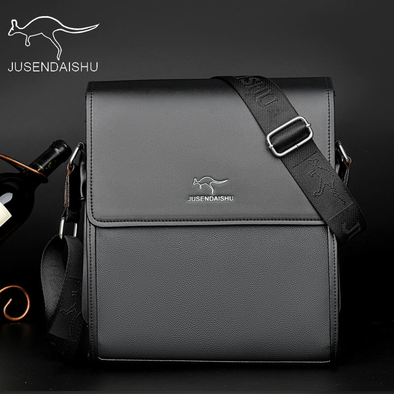 Jusen Kangaroo Men's Bag Shoulder Bag Men's Bag Business Messenger Briefcase កាបូបស្ពាយបុរសធម្មតា 