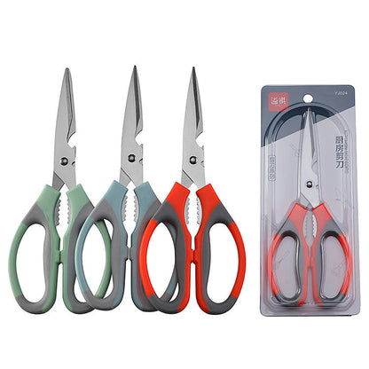 Stall products stainless steel household kitchen scissors chicken bone scissors barbecue strong scissors barbecue multifunctional food scissors