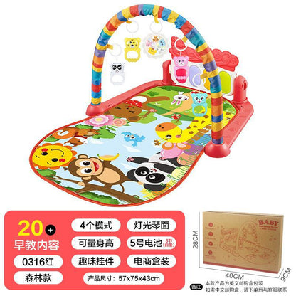 Spot cross-border hot-selling baby foot piano toy with music fitness frame newborn baby fitness equipment wholesale