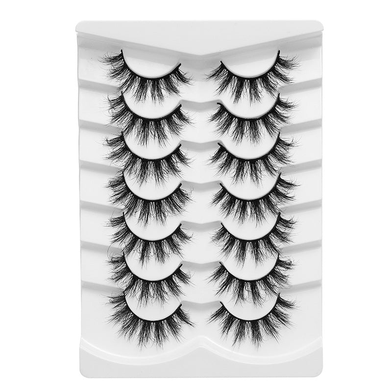 Dingsen false eyelashes factory cross-border stable supply 7 pairs of false eyelashes DSD series short fried hair