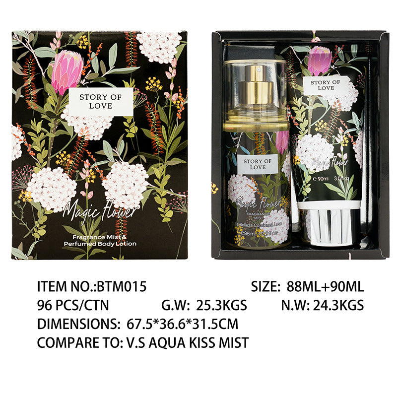 Cross-border cosmetics supply Vietnam Southeast Asia Thailand perfume women's set body lotion two-piece set long-lasting fragrance