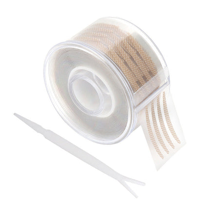 Wholesale double eyelid tape roll mesh round heart-shaped breathable invisible double eyelid tape 600 stickers per roll