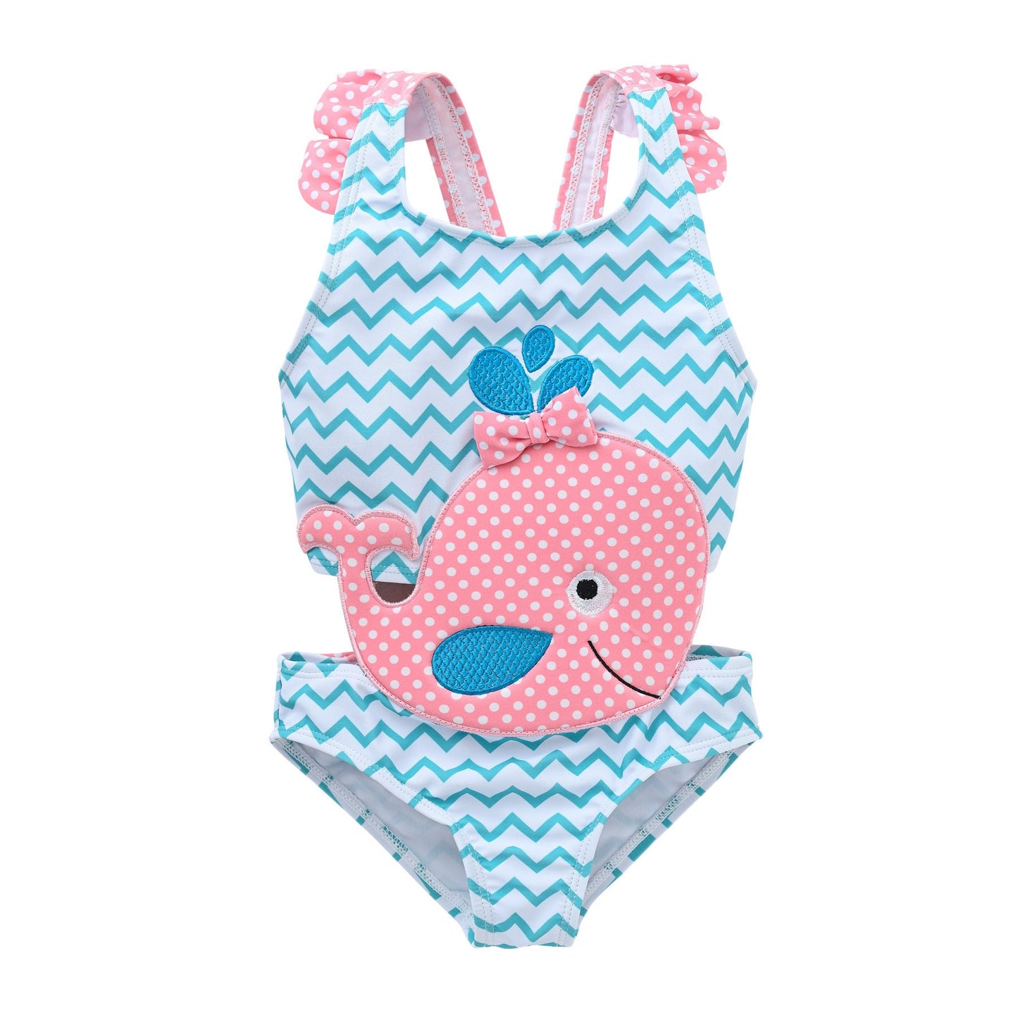 Girls' small fresh one-piece swimsuit summer 2024 medium and large children's cute swimsuit for taking photos girls' fashionable swimsuit factory 