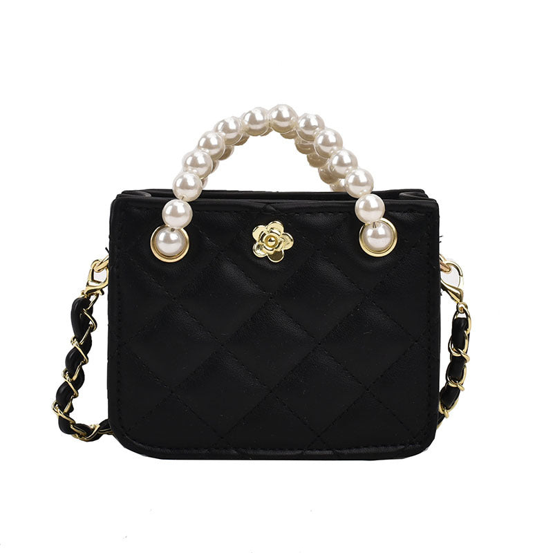 Pearl handbags for women fashion small Chanel style crossbody bag advanced chain shoulder bag texture parent-child bag wholesale