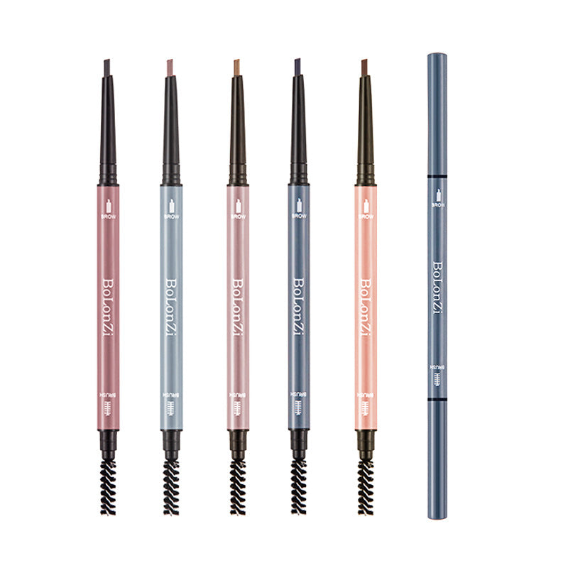 BOLONZI Morandi ultra-fine double-headed eyebrow pencil small triangle machete slender waterproof and sweat-proof not easy to smudge wholesale 