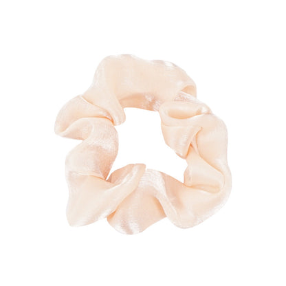 Cross-border supply of large intestine hair band headband for women European and American pearl head flower solid color hair tie ponytail fat intestine hair band