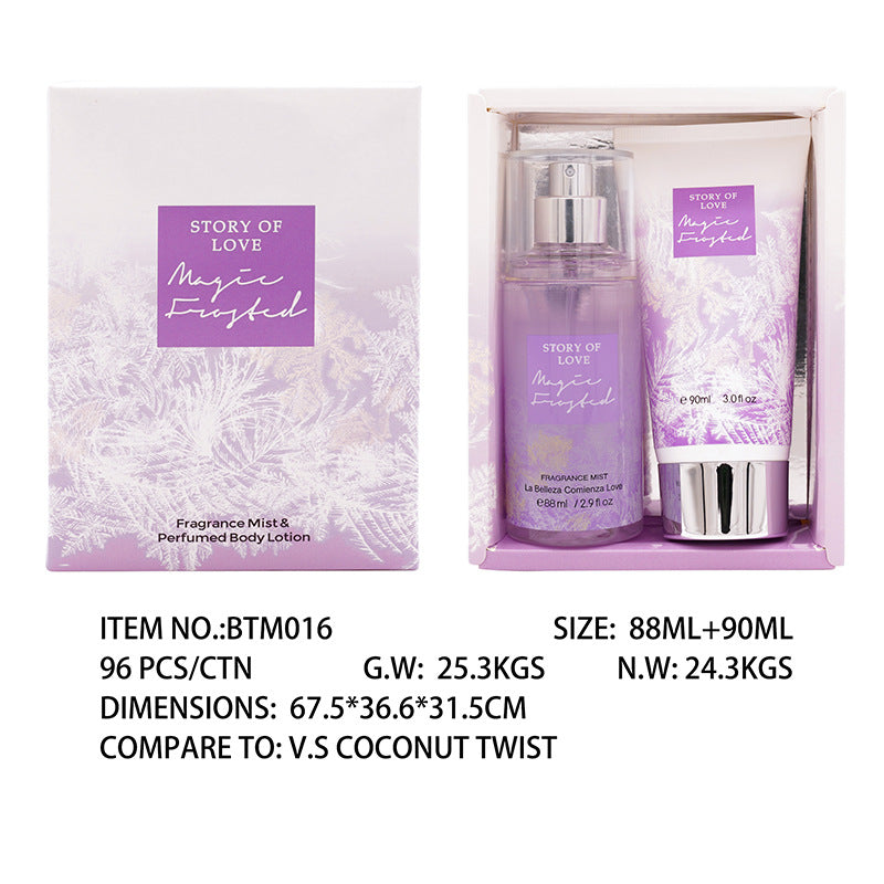 Cross-border cosmetics supply Vietnam Southeast Asia Thailand perfume women's set body lotion two-piece set long-lasting fragrance