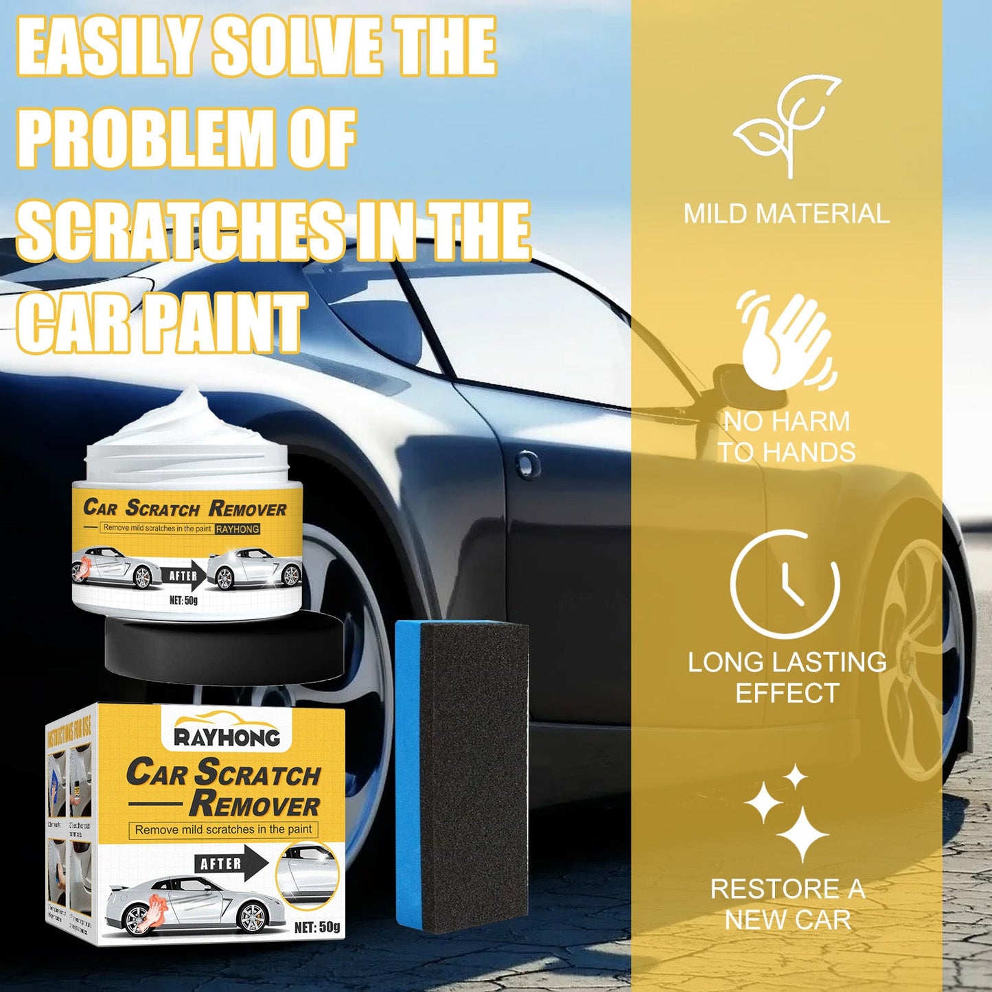 Rayhong car scratch remover car scratch repair paste car paint repair scratch maintenance agent 