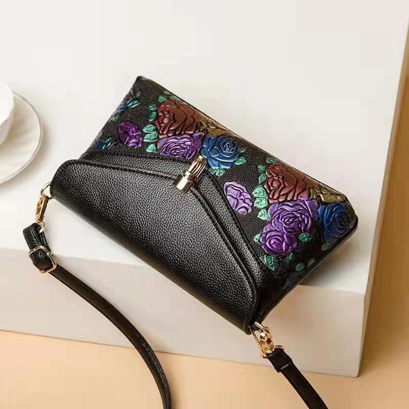 Wholesale women's shoulder bag 2024 new style ladies fashion stitching printing middle-aged women's bag large capacity messenger bag 