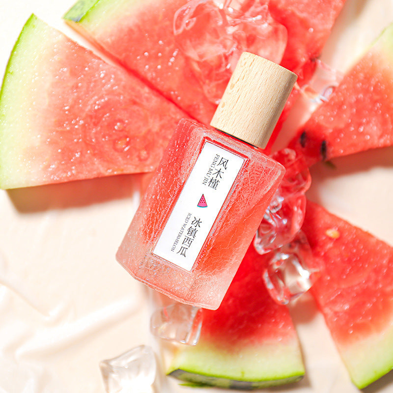 Wind hibiscus iced watermelon perfume for women long-lasting light fragrance fresh and natural smoked peach wholesale ice crack perfume