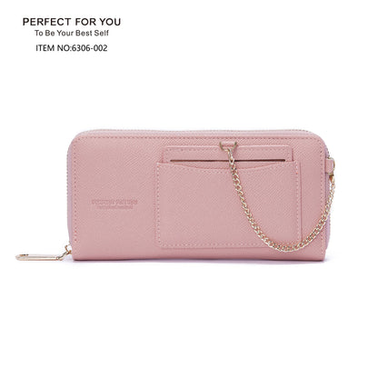 perfect for you long wallet women's zipper large capacity PU fashion clutch bag accordion bag wallet 