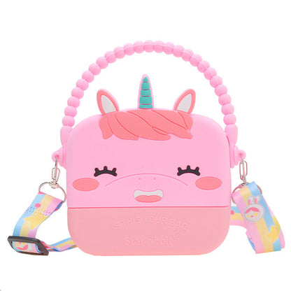 Children's Silicone Shoulder Bag New Style Girls Coin Purse Cartoon Cute Messenger Bag Accessories Children's Bag Wholesale