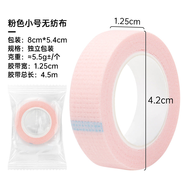 Wholesale eyelash extension isolation tape small size 4.5 meters non-woven colored tape independent packaging