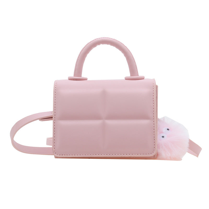 New style children's bag Internet celebrity parent-child small bag trendy solid color small square bag stylish commuting shoulder messenger bag wholesale