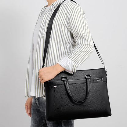 Cross-border trend 2024 new computer handbag men's briefcase shoulder messenger bag one piece drop shipping