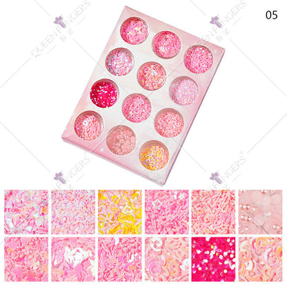 Zhifei nail art sequins net red eye makeup sequins stickers pony soft girl girl eye makeup glitter pearl pieces