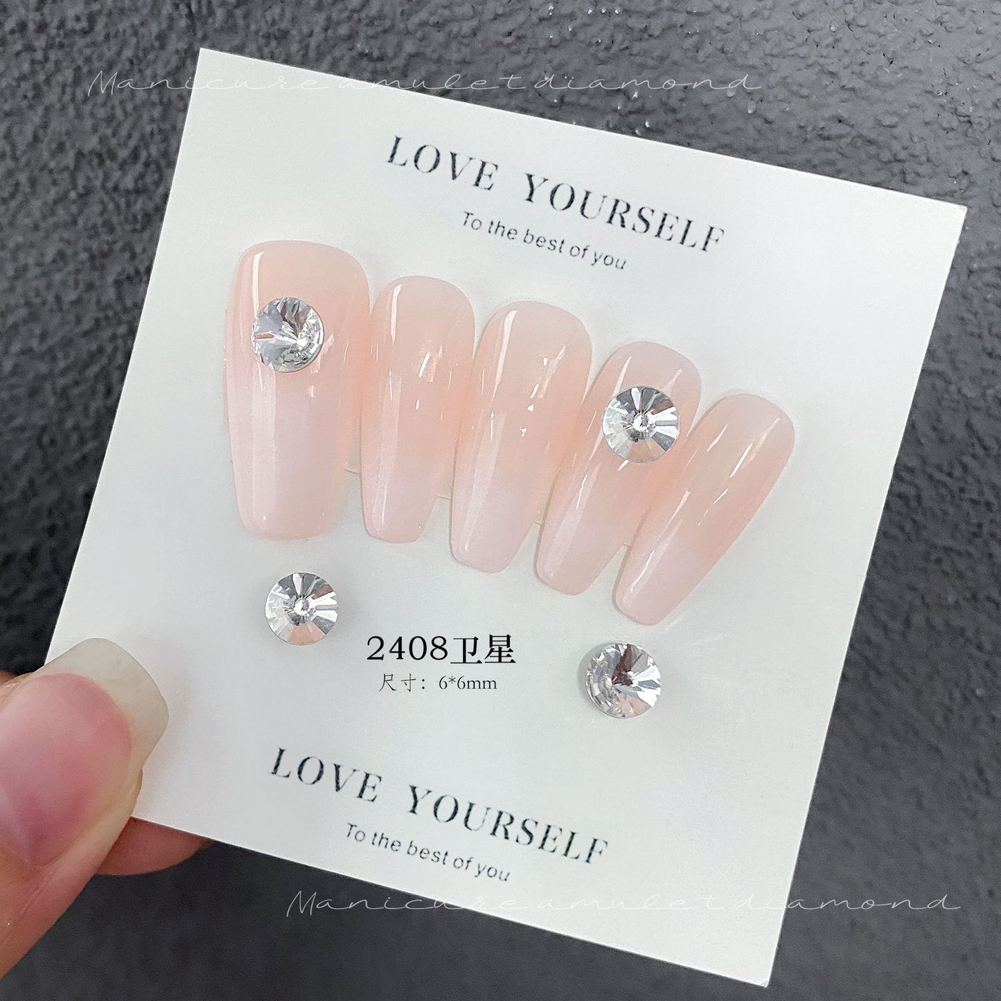 Nail Art K9 Jewelry Transparent Diamond Super Flash Crooked Heart Axe Diamond Water Drop Fat Square Butterfly White Diamond Nail Accessories Wholesale