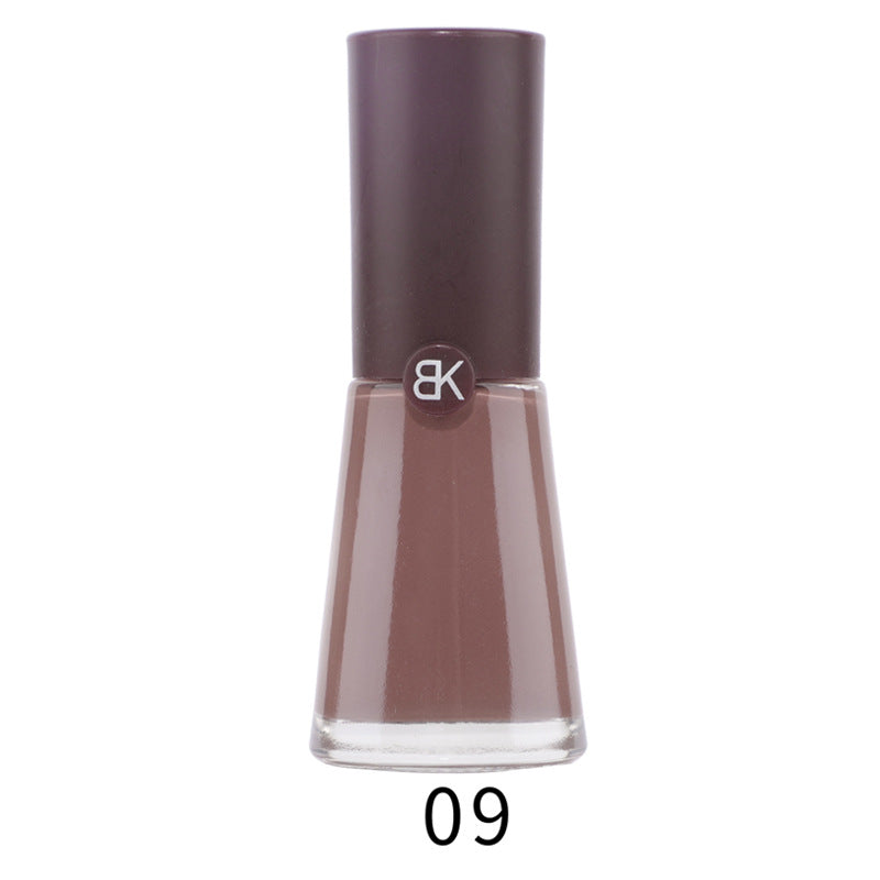 BK unpeelable new water-based nail polish pure color free baking autumn and winter style white macaron lemon 9.5ml 