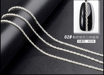 Cross-border Japanese nail chain ultra-fine zipper nail jewelry nail decoration chain nail metal chain