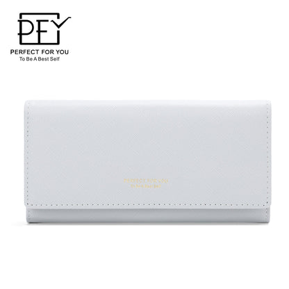 Wesson ins simple wallet women's Korean version cross pattern scratch-resistant clutch bag multifunctional new ladies long wallet 