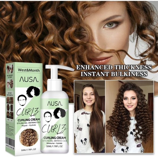 West&amp;Month Elastin Hair Care Curls Styling Fluffy Elastic Strong Hair Smoothing Frizz Hair Care 