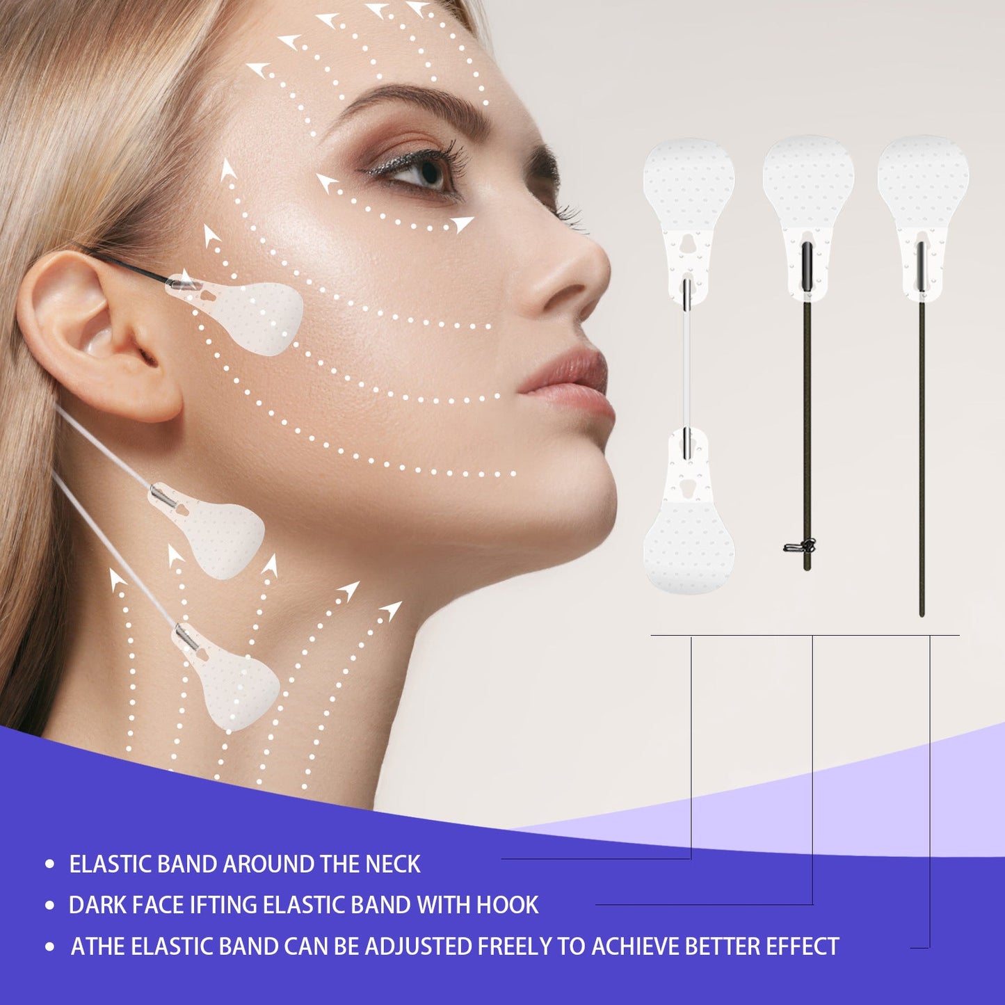 Face lift patch V-shaped face lift patch skin firming thin chin muscle lift eliminate swelling shaping patch 