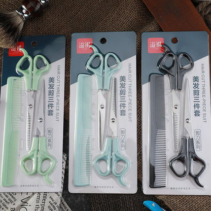 Children's baby hair cutting scissors set bangs teeth scissors flat scissors comb pet grooming tools hairdressing scissors set