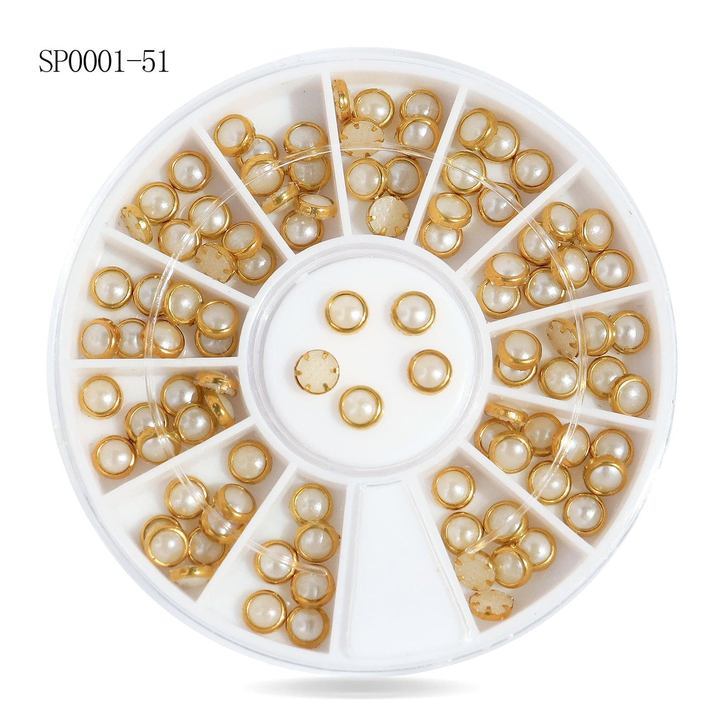 Cross-border nail art accessories nail flat bottom fantasy alloy diamond special-shaped white AB rhinestone accessories 12 grid turntable wholesale