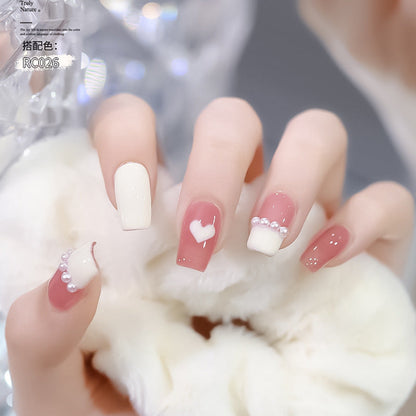 KaSi ice transparent nude nail polish 2024 new summer popular jade jelly transparent pink nail art